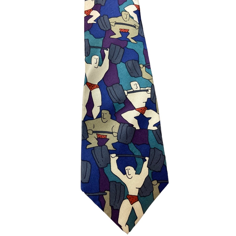 Vintage 1991 Blue The BEATLES Carry That Weight Commemorative Men’s Neck Tie - Picture 2 of 6